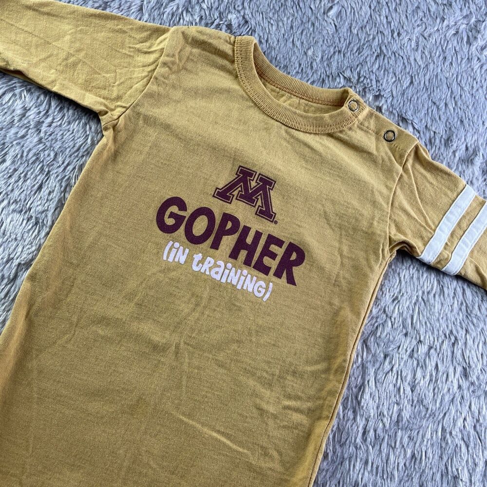 Minnesota Golden Gophers Shirt Youth 18M Yellow Maroon White Toddler One Piece